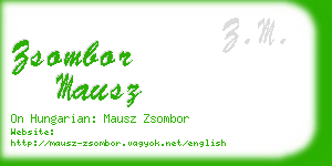 zsombor mausz business card